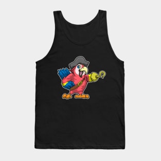 Parrot as pirate with Hook hand & Pirate hat Tank Top